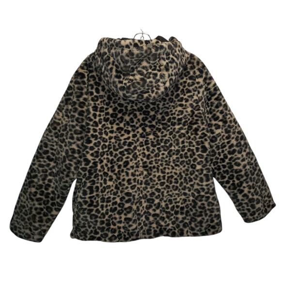 Classic Concepts Reversible Animal Print Winter Jacket Sz M Cozy Statement Piece - Picture 3 of 10